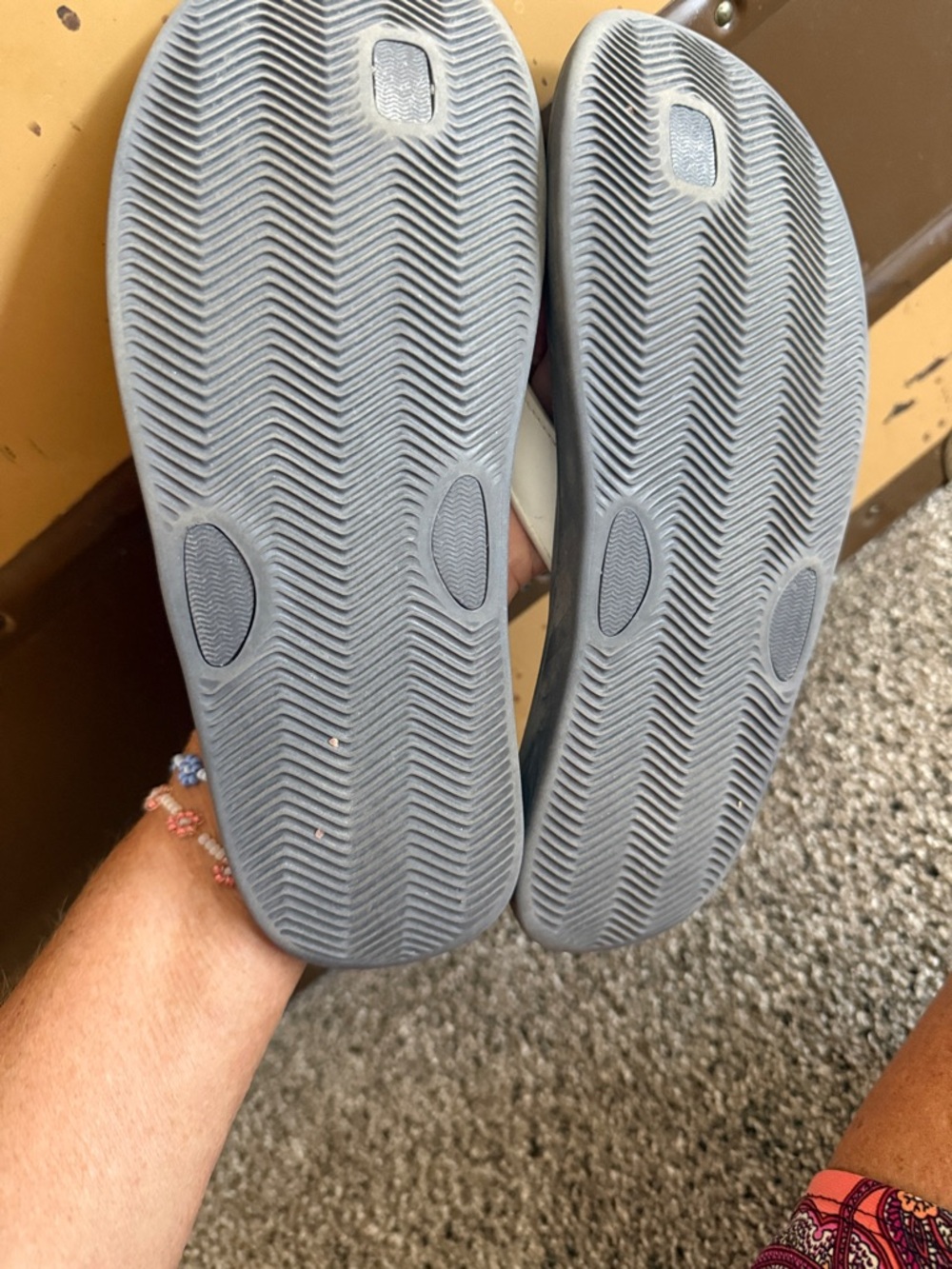 Nike Gray and Cream Flip Flop Sandals - Picture 4 of 4